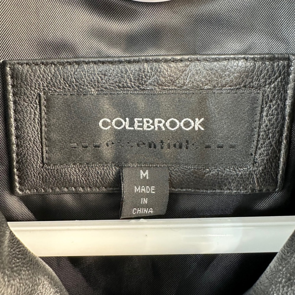 Colebrook Essentials Vintage Women's Black Leather classic Jacket Size Medium - Picture 4 of 7